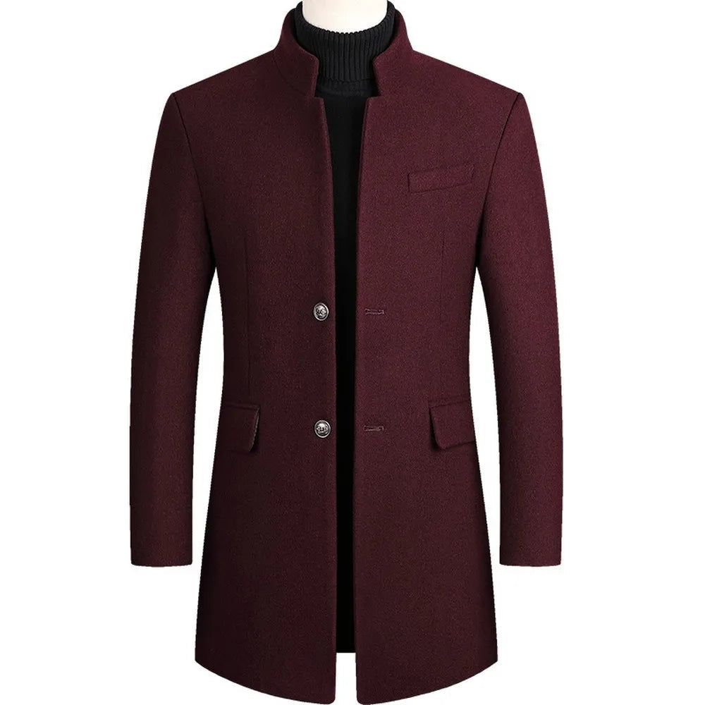 Manteau Homme Hiver Classique et Sophistiqué en Tissu de Qualité 0