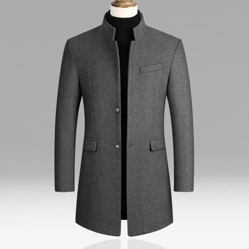 Manteau Homme Hiver Classique et Sophistiqué en Tissu de Qualité 1