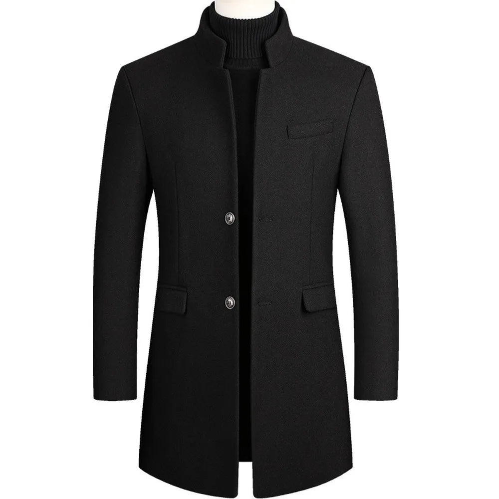 Manteau Homme Hiver Classique et Sophistiqué en Tissu de Qualité 2