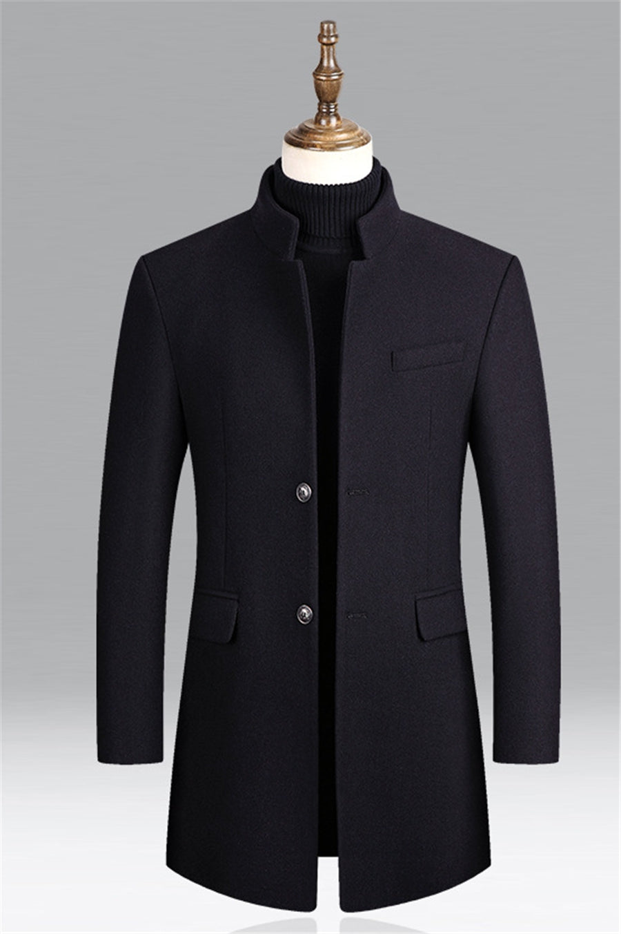 Manteau Homme Hiver Classique et Sophistiqué en Tissu de Qualité 3