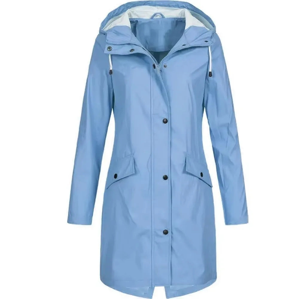 Manteau Imperméable Femme Long pour Activités Extérieures 2