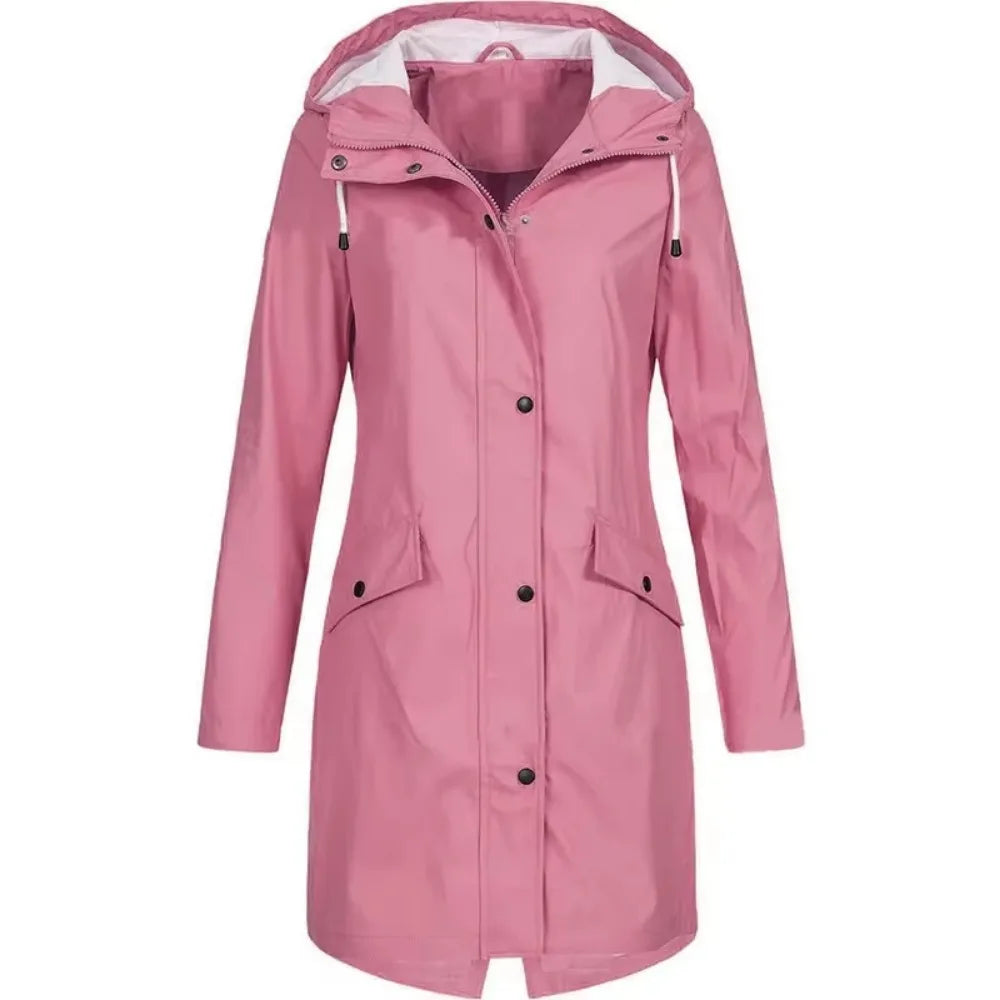 Manteau Imperméable Femme Long pour Activités Extérieures 3