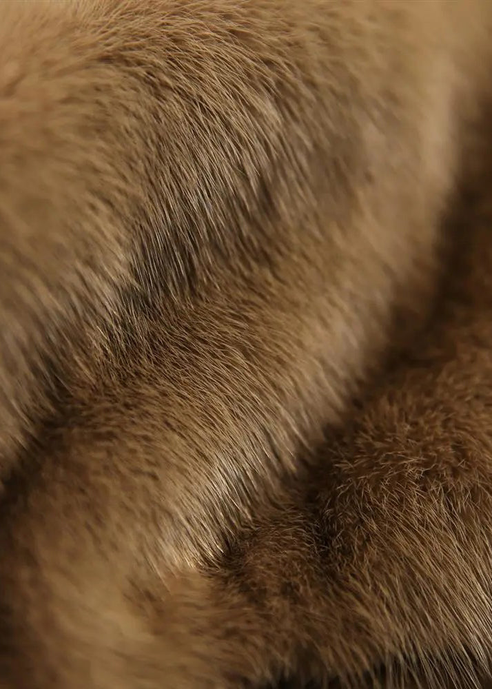 Manteau Long Femme Grande Taille Col V en Fourrure 4