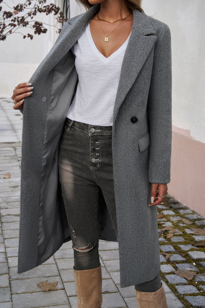 Manteau Long Femme Hiver Tailleur Tissu Durable 1