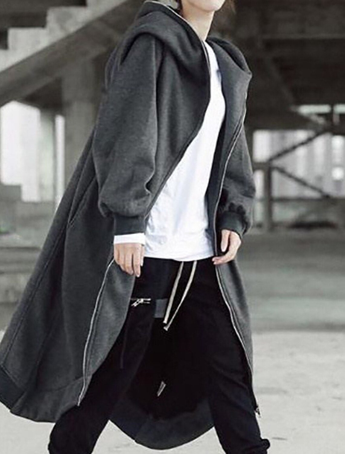 Manteau Long Femme Hiver avec Capuche Style Urbain 2