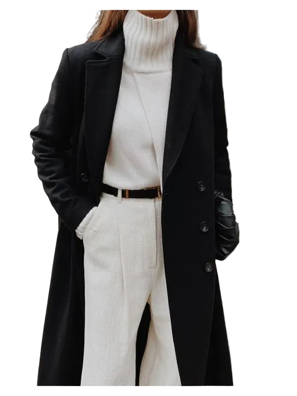 Manteau Long Femme à Double Boutonnage 0