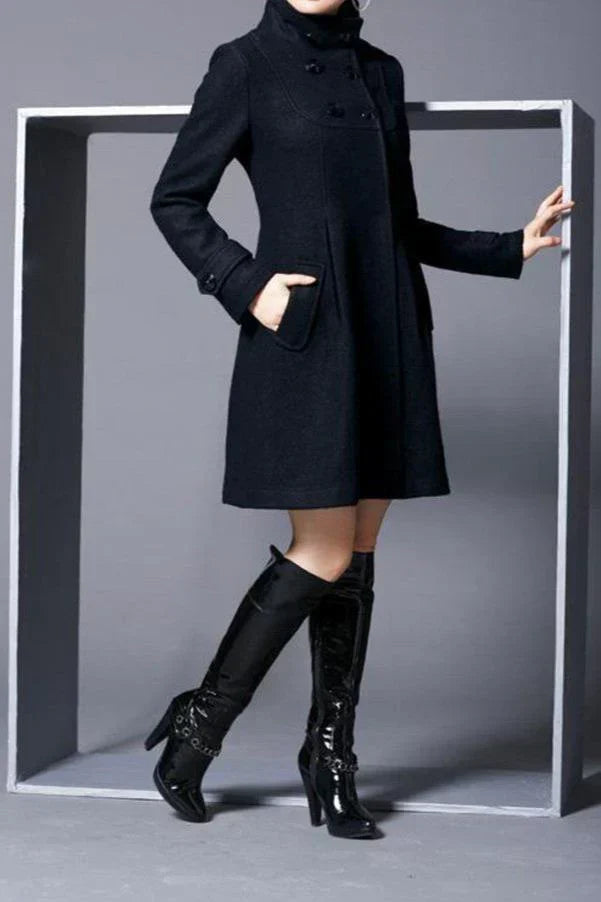 Manteau Long à Capuche pour Femme Chic 2