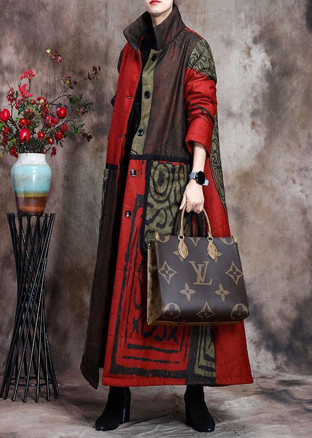 Manteau Long à Manches Longues en Coton Épais pour Femme avec Poches 3