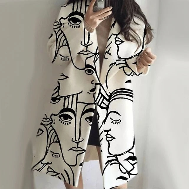 Manteau Long à Revers pour Femme 5