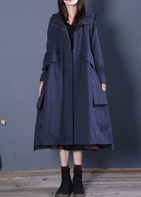 Manteau Trench Ample à Capuche pour Femme 1
