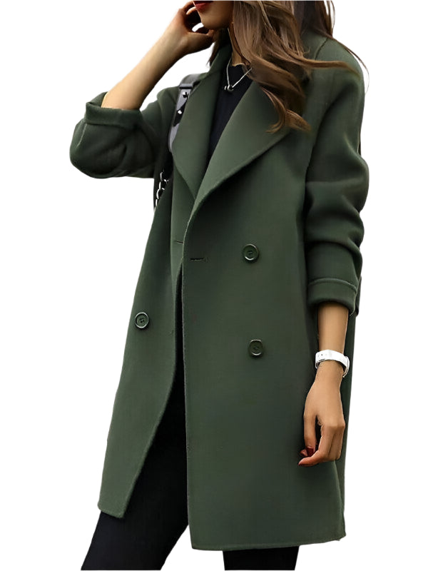 Manteau Trench Femme Classique en Tissu Doublé 0