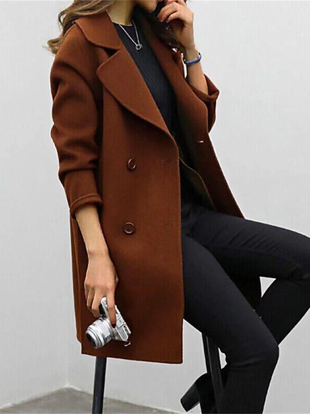 Manteau Trench Femme Classique en Tissu Doublé 2