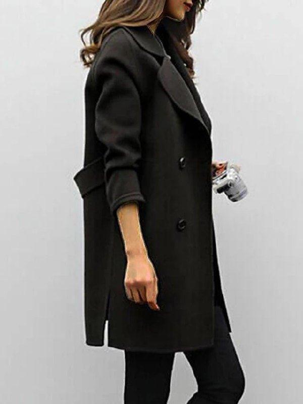 Manteau Trench Femme Classique en Tissu Doublé 3