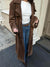 Manteau Trench Femme Long en Suède Chic pour Hiver 1
