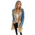 Manteau Trench Femme en Denim à Double Boutonnage 0