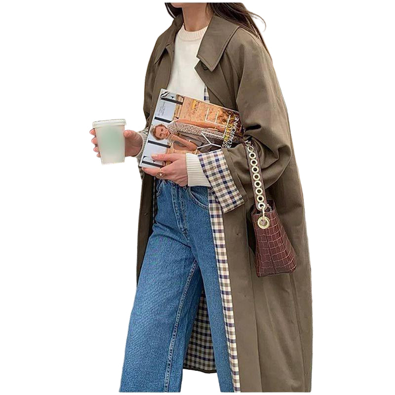 Manteau Trench Long pour Femme Chic 0