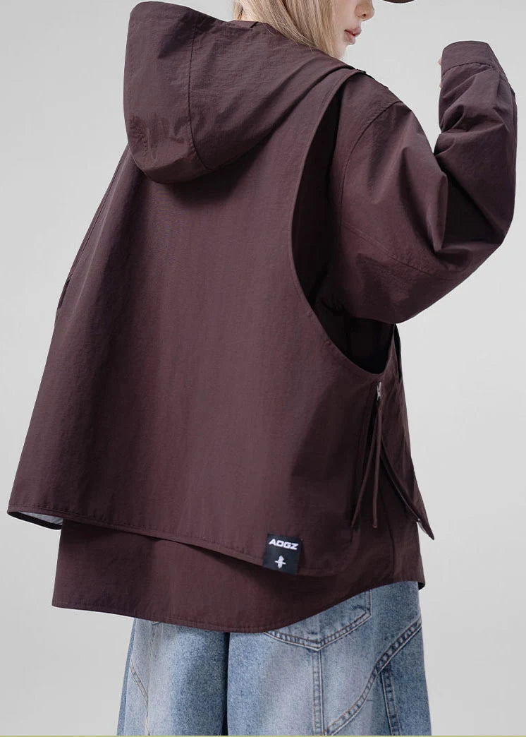 Manteau Trench Oversize Femme Style Patchwork Automnal 3