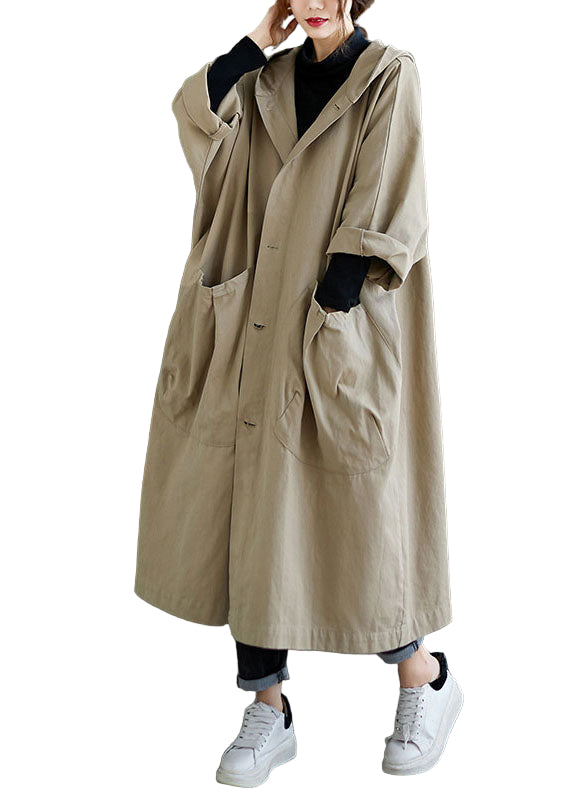 Manteau à Capuche Kaki pour Femme 0