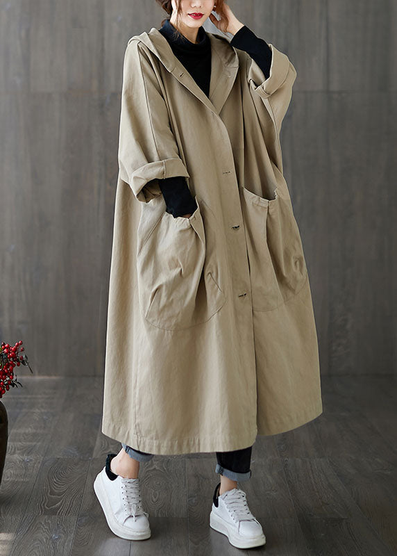 Manteau à Capuche Kaki pour Femme 1