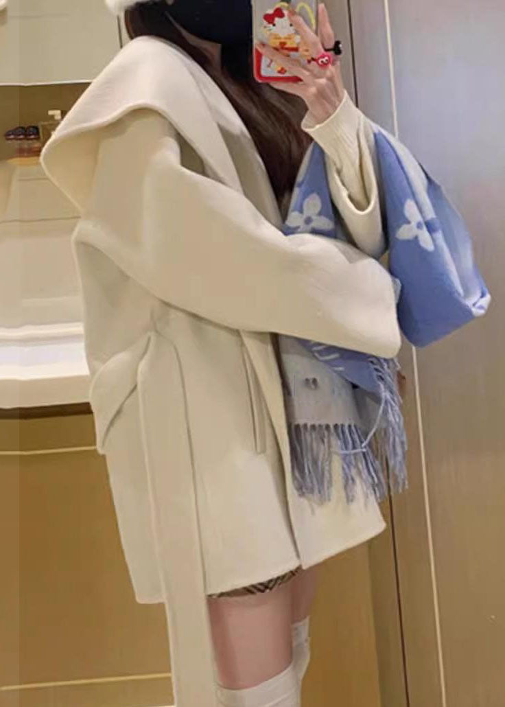 Manteau à capuche patchwork ample pour femme automnal 2