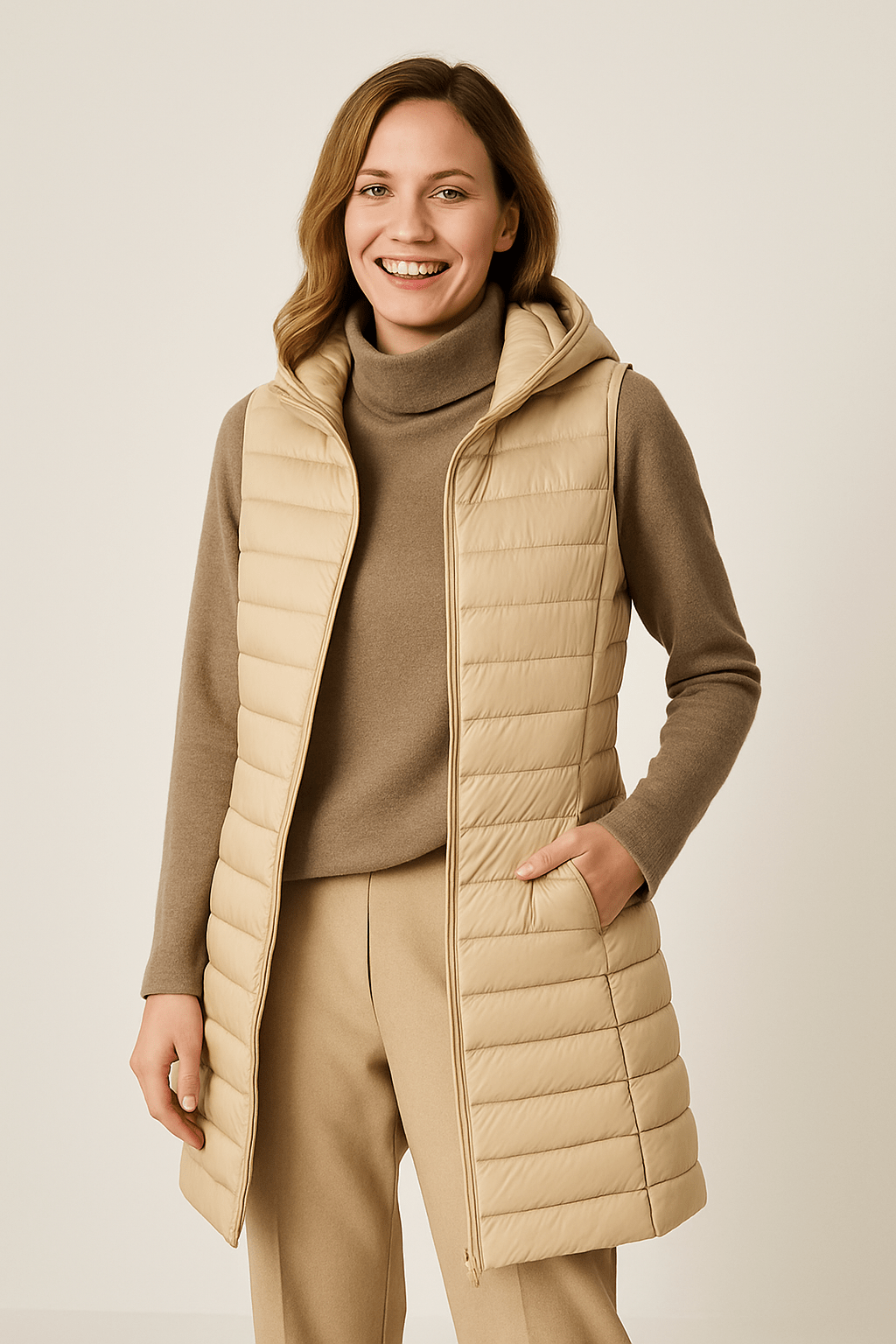 Manteau d'Hiver Femme Matelassé avec Capuche Moderne 1