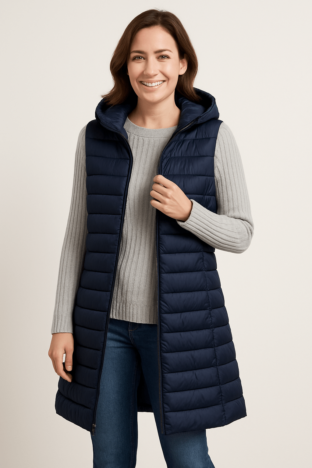 Manteau d'Hiver Femme Matelassé avec Capuche Moderne 2