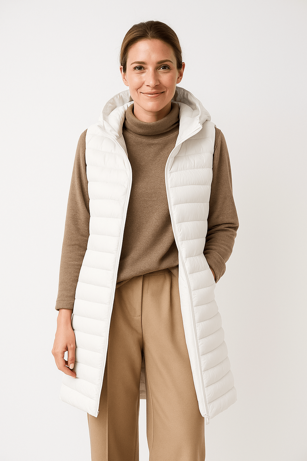 Manteau d'Hiver Femme Matelassé avec Capuche Moderne 4