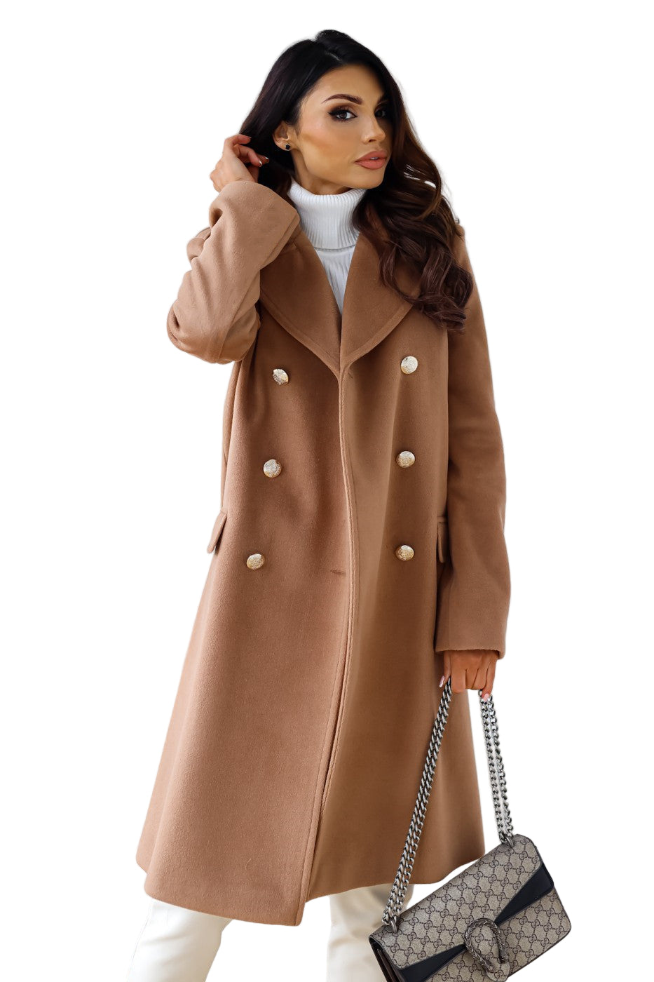 Manteau d'Hiver Femme Trench Chic à Double Boutonnage 2