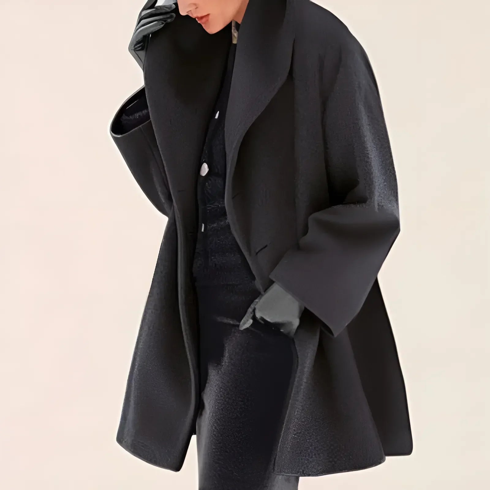 Manteau d'Hiver Femme Trench Moderne en Tissu Chaud 4