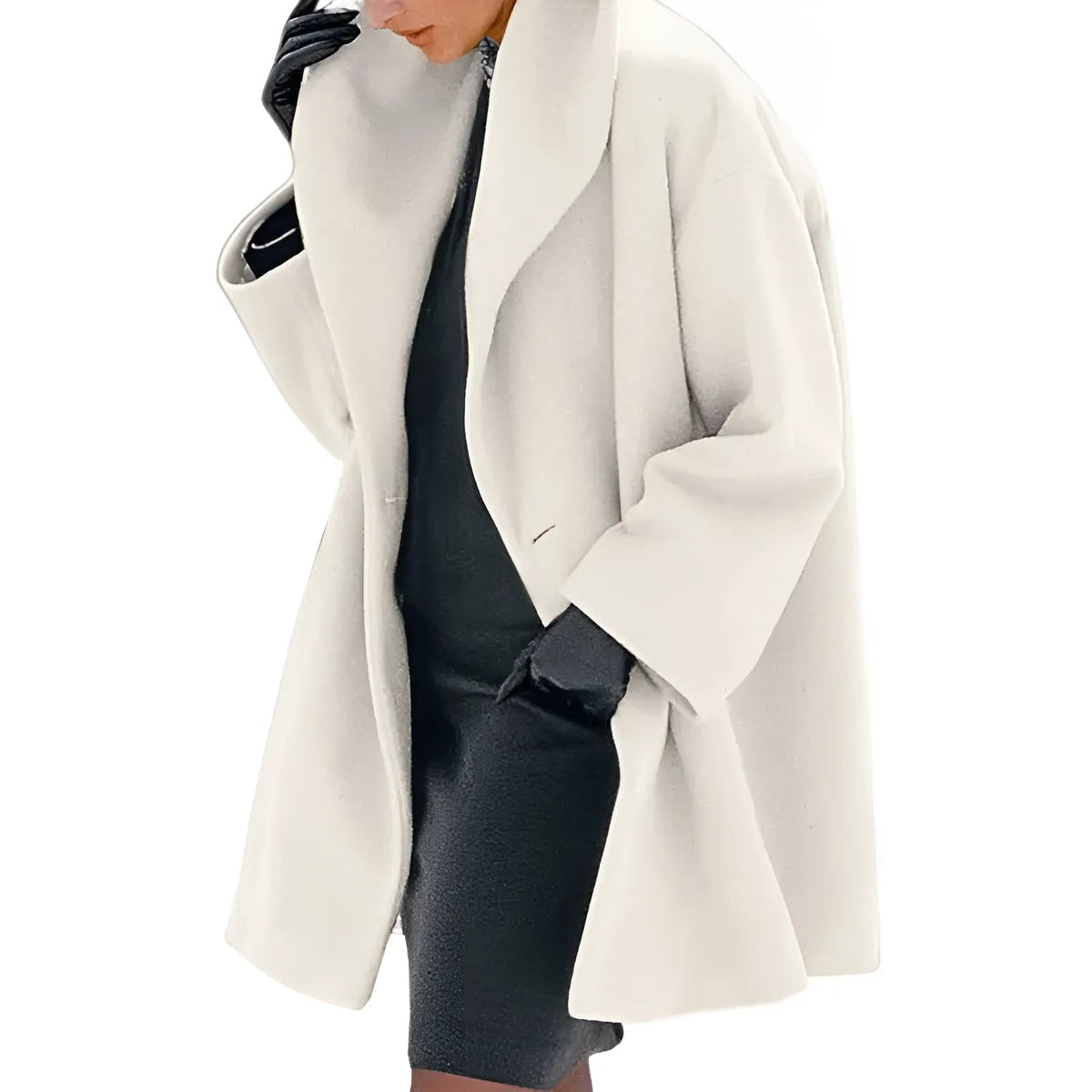 Manteau d'Hiver Femme Trench Moderne en Tissu Chaud 5