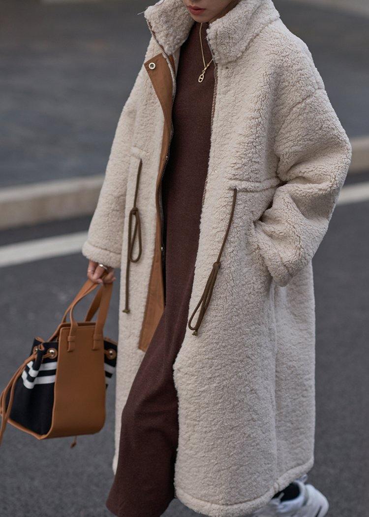 Manteau d'Hiver Grande Taille à Col Haut 0