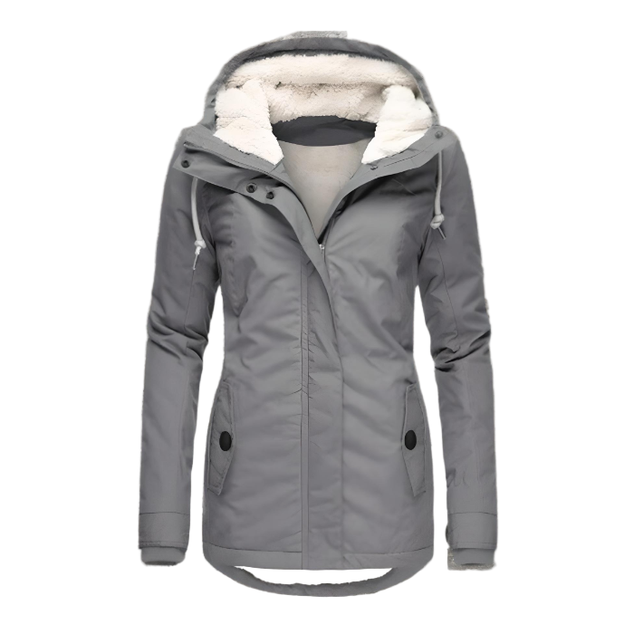 Manteau d'Hiver Long Imperméable avec Capuche 0