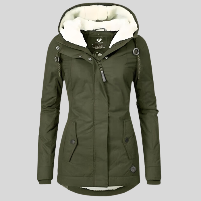 Manteau d'Hiver Long Imperméable avec Capuche 4