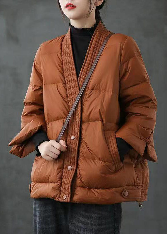 Manteau d'Hiver en Duvet pour Femme à Col V 3