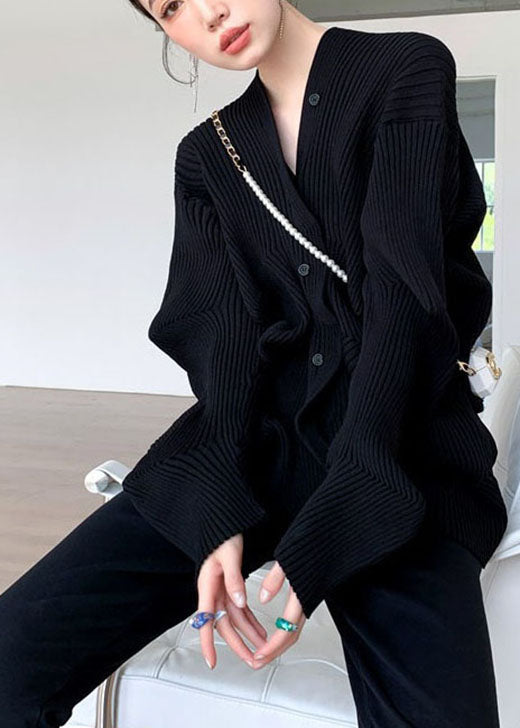 Manteau d'automne Ajusté avec Col en V 2