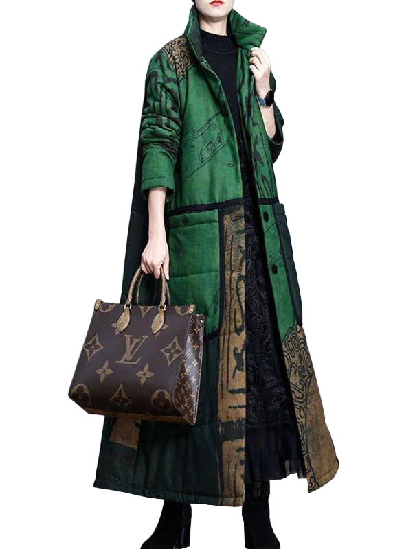 Manteau d'hiver en coton à col montant pour femme 0