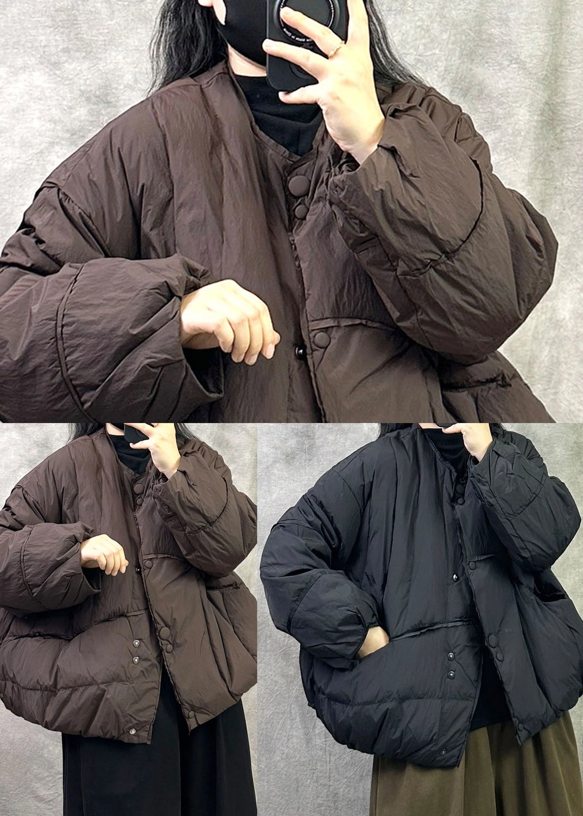 Manteau d'hiver oversize pour femme coupe ample 4
