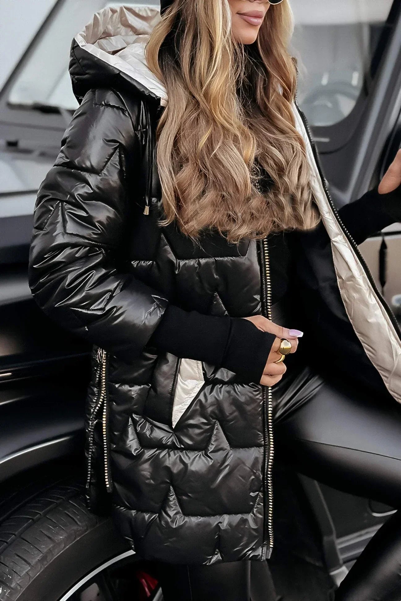 Manteau d'hiver pour femmes avec capuche 3