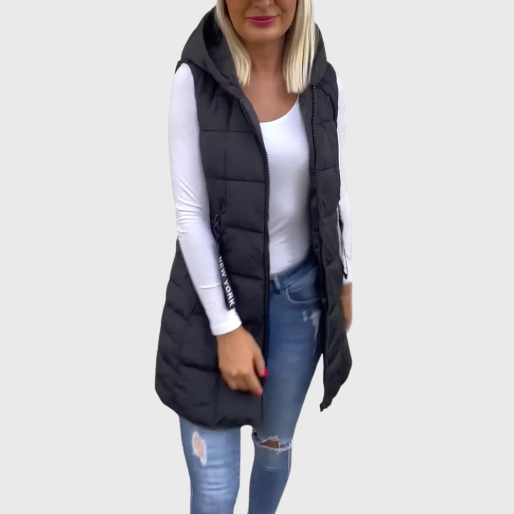 Manteau d'hiver sans manches pour femme au style urbain 2