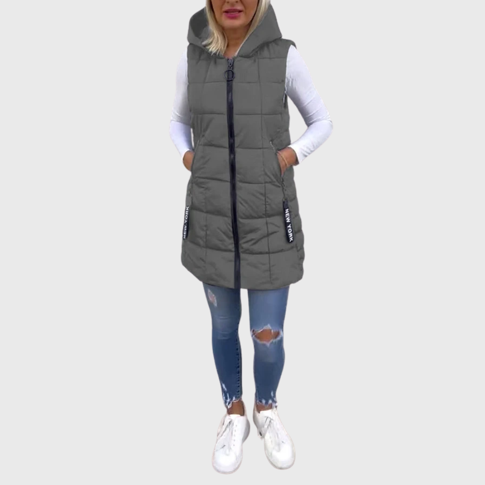 Manteau d'hiver sans manches pour femme au style urbain 3