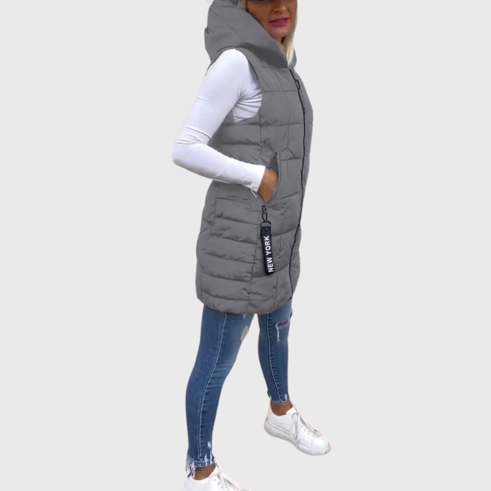 Manteau d'hiver sans manches pour femme au style urbain 5