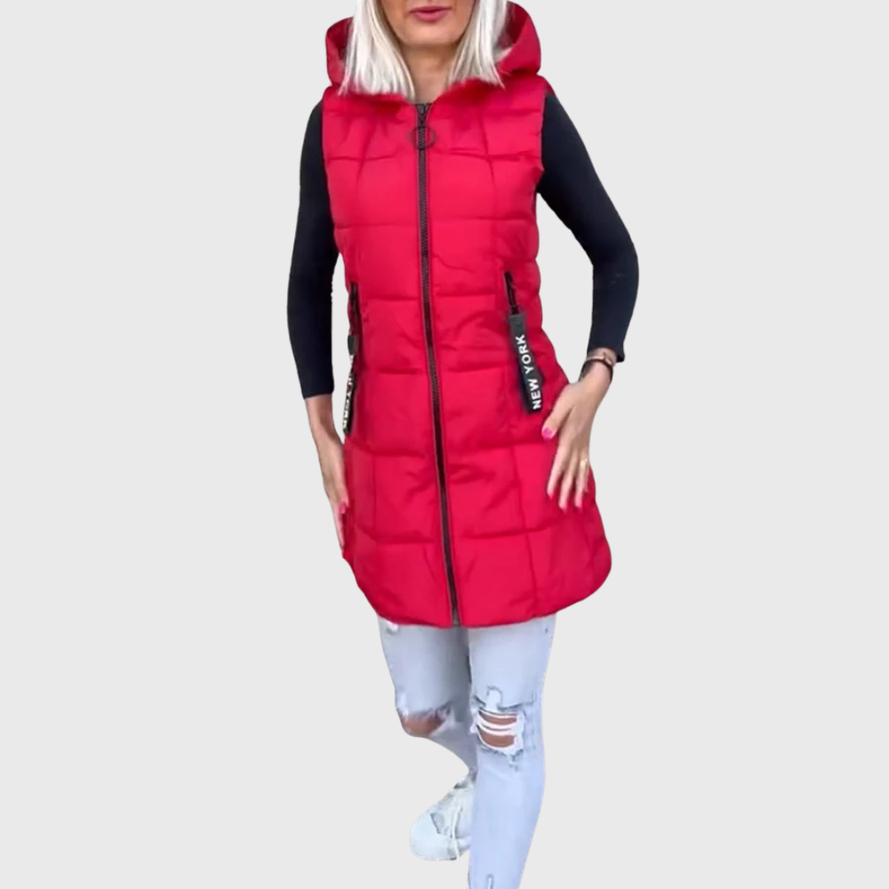Manteau d'hiver sans manches pour femme au style urbain 9