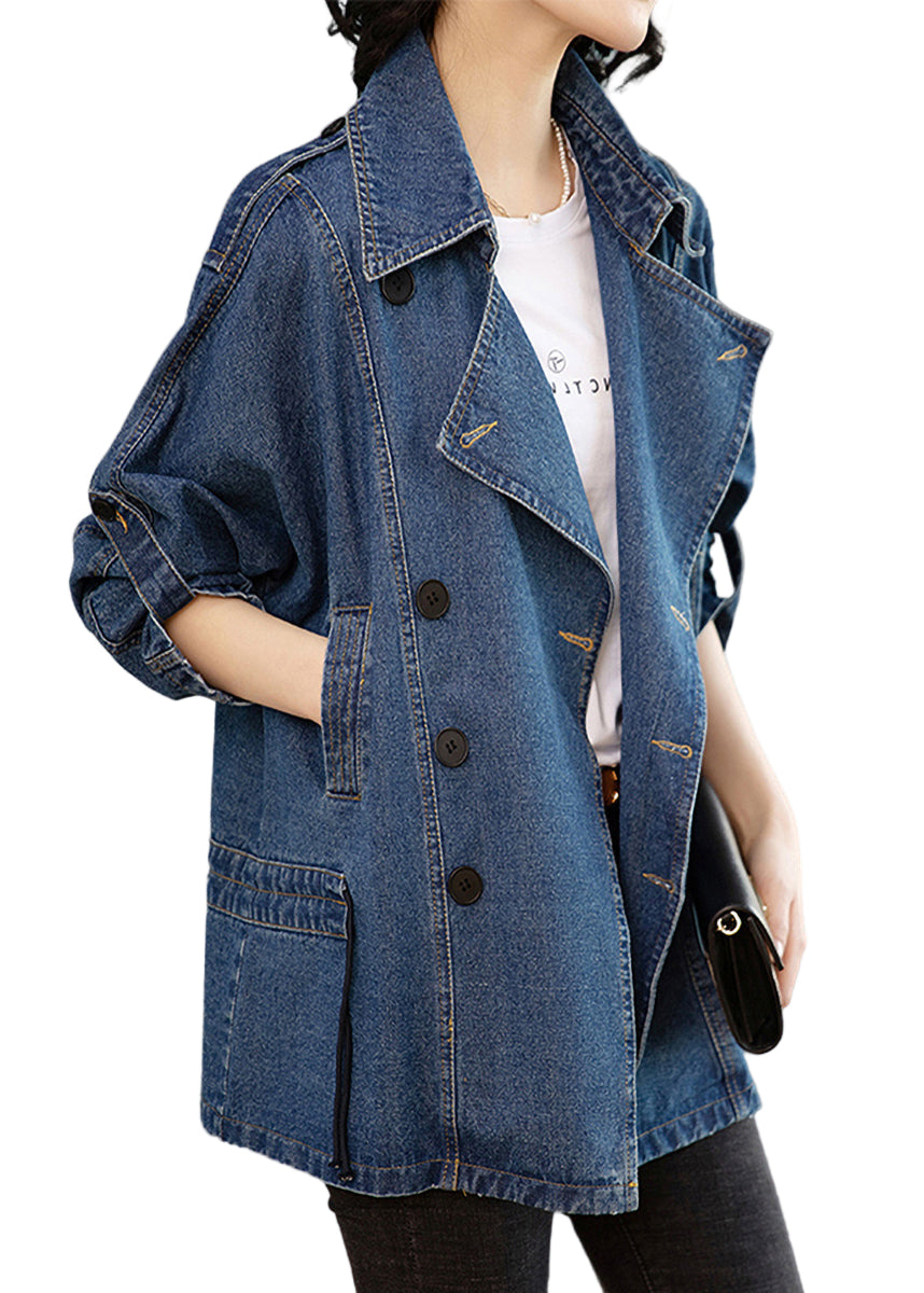 Manteau en Denim Femme Style Patchwork 0