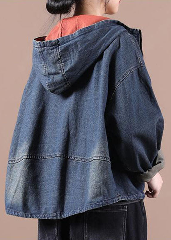 Manteau en Denim à Capuche pour Femmes 3