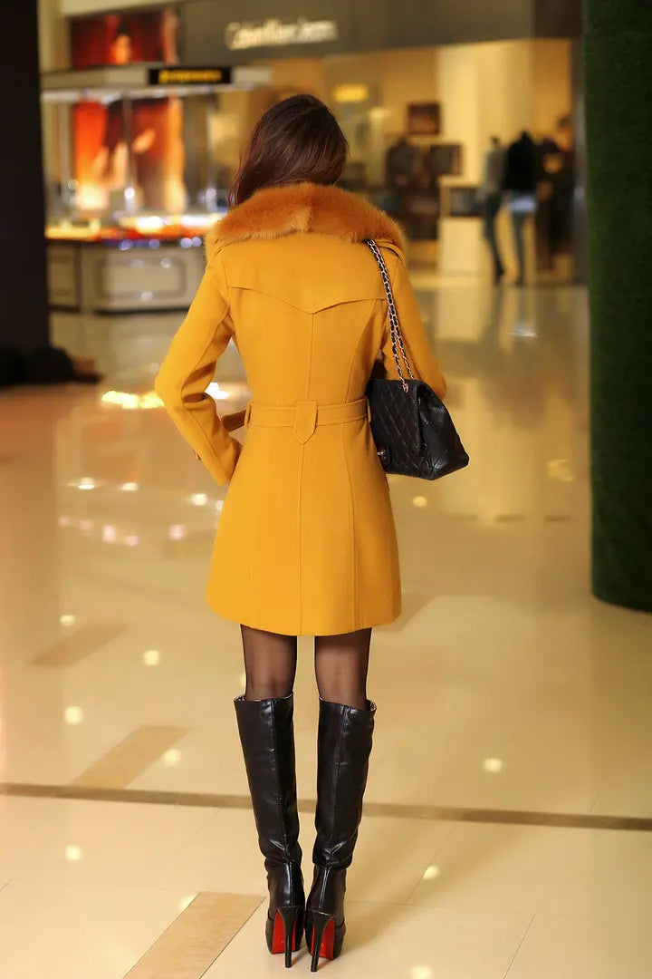 Manteau en Fourrure Femme Chic Long Design Intemporel 1