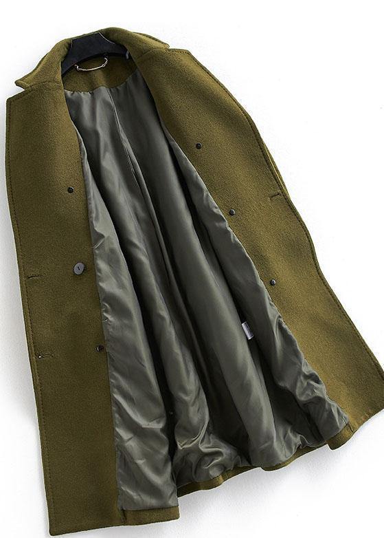 Manteau en Laine Long à Double Boutonnage pour Femmes 1