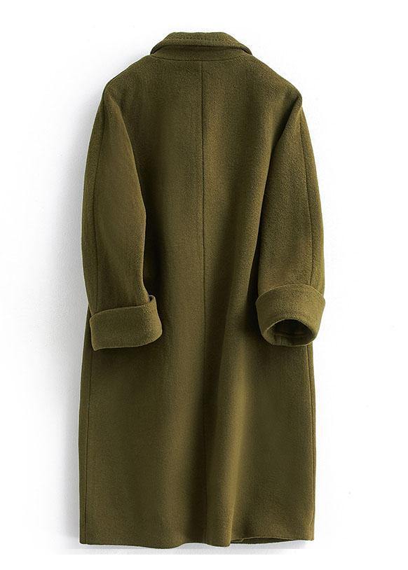 Manteau en Laine Long à Double Boutonnage pour Femmes 2