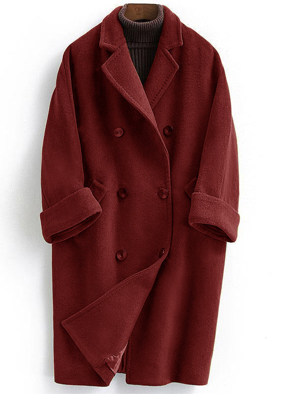 Manteau en Laine Long à Double Boutonnage pour Femmes 6