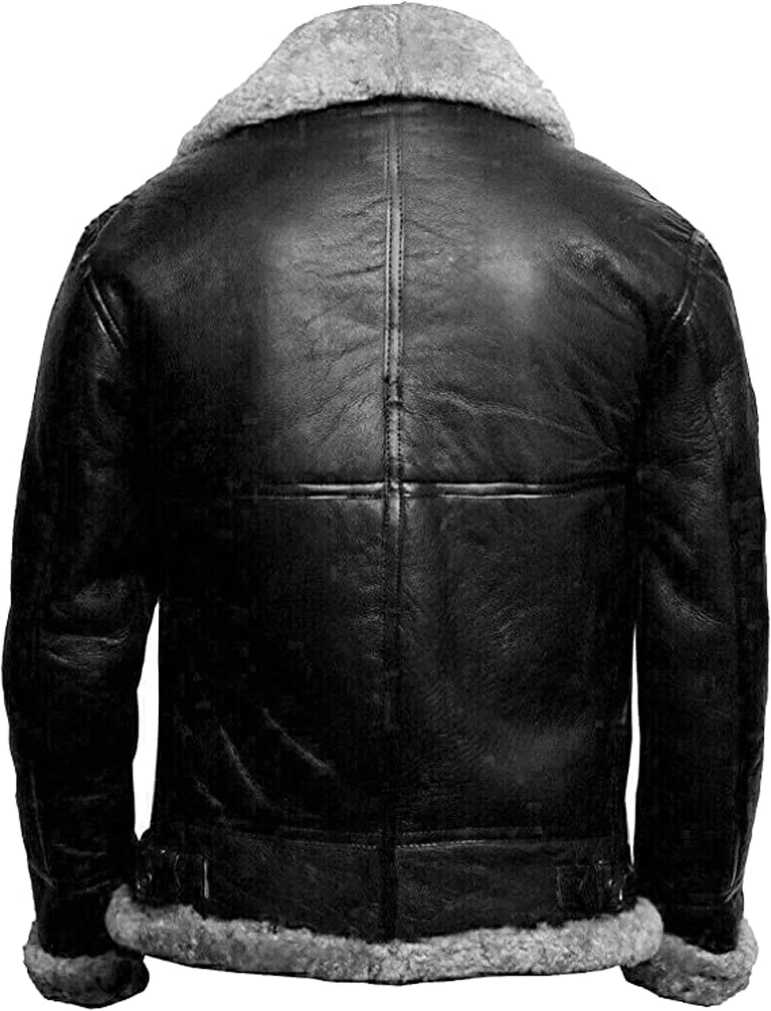 Manteau pour homme en cuir avec doublure en fourrure 3