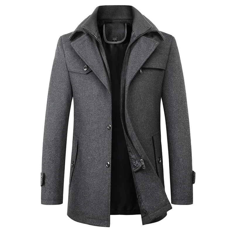 Manteau pour hommes avec col montant classique 1